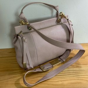 FOLEY & CORINNA Blush Beige Pink PEBBLE LEATHER Convertible CROSS BODY PURSE Bag